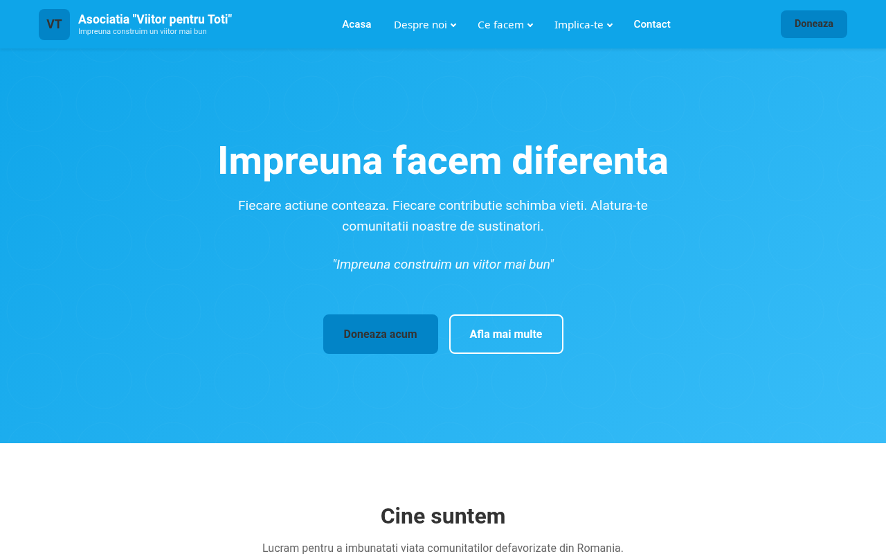 Website pentru ONG-uri